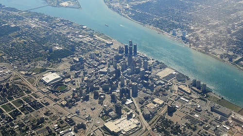 Aerial View of Detroit