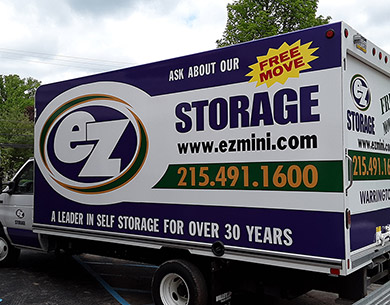 EZ Storage moving truck storage units Warrington, PA