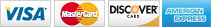 Visa, Mastercard, Discover, American Express