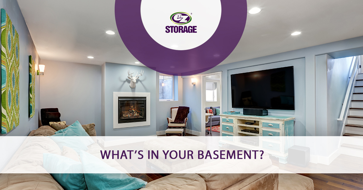 Family's personal basement apartment and text "What's in your basement?"